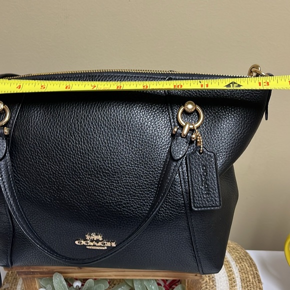 Coach Authentic Satchel Shoulder/Crossbody Bag A 2261-C6229 Black Pebbled - Picture 6 of 16